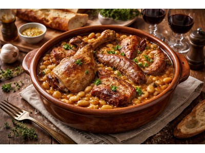 Un cassoulet dans sa cassole
