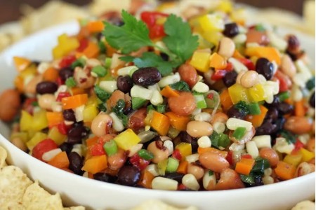 Condiment aux haricots noir et poivron rouge