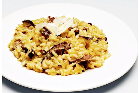 Risotto au confit de canard et champignons