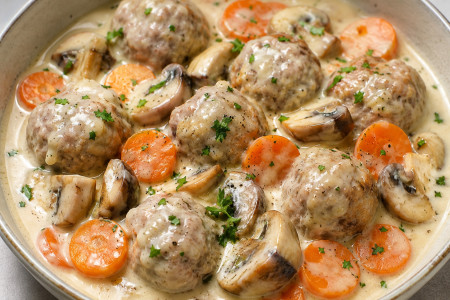 Recette Boulettes de veau façon blanquette et sa cuisson express en 20 minutes