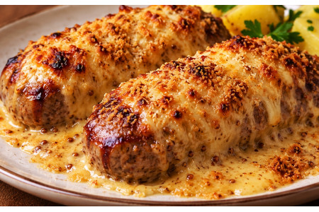Recette Andouillette 5A à la vapeur puis gratinée et sauce moutarde au piment d’Espelette