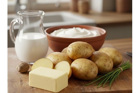 Pommes de terre beurre lait et crème